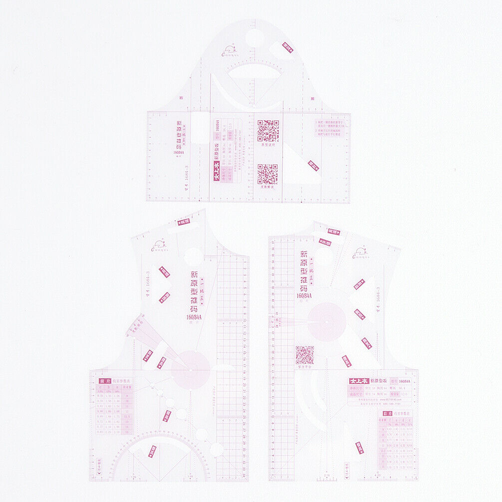 1:3 Transparent Women Design Template RulerClothing Drafting Prototype Tool DIY