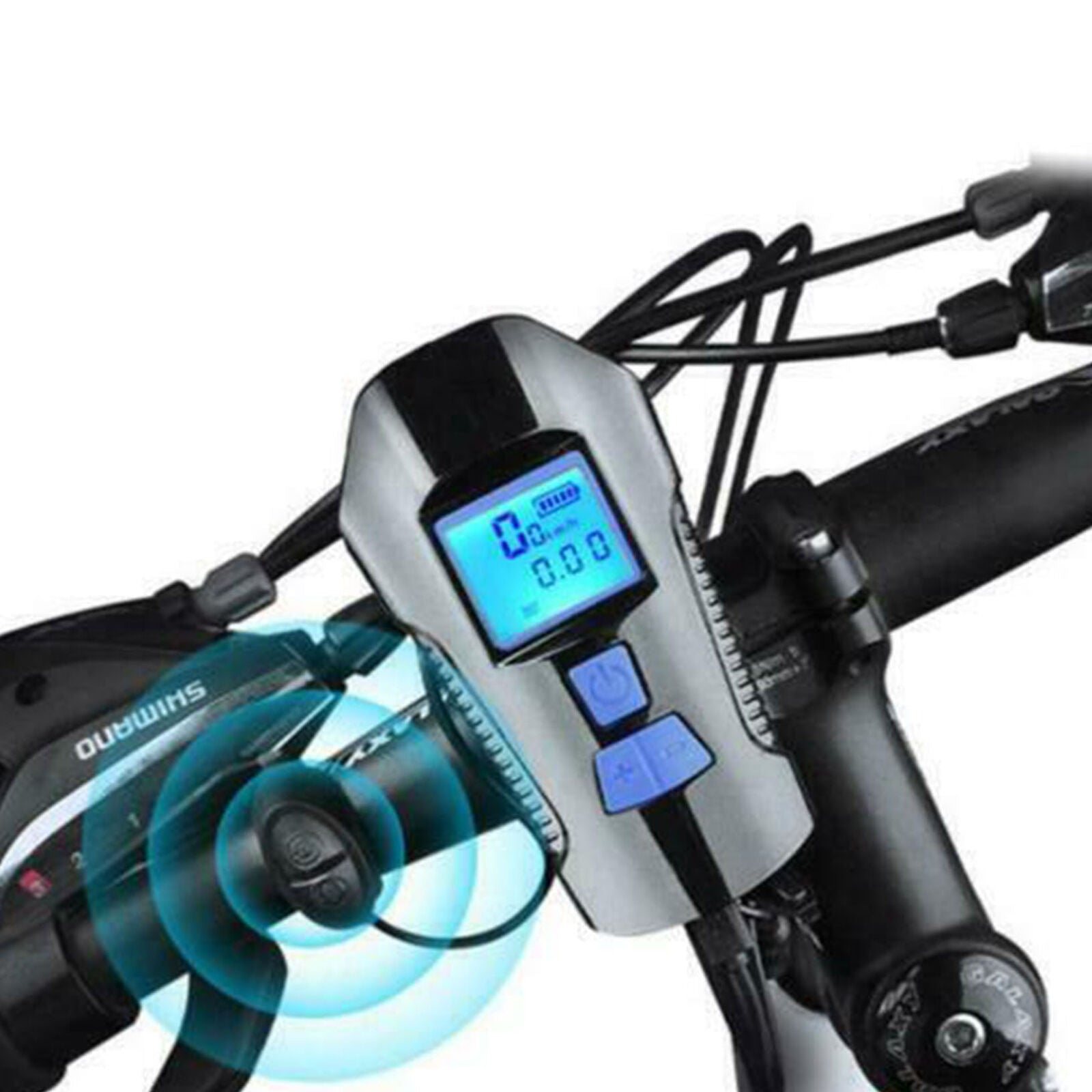 LED bicycle lamp odometer USB battery wheel light front rear lamp