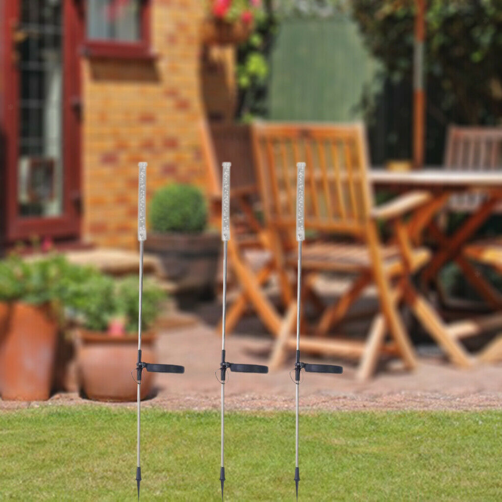 3pcs LED Solar Reed Lamp Garden Stake Waterproof Garden Decor for Courtyard