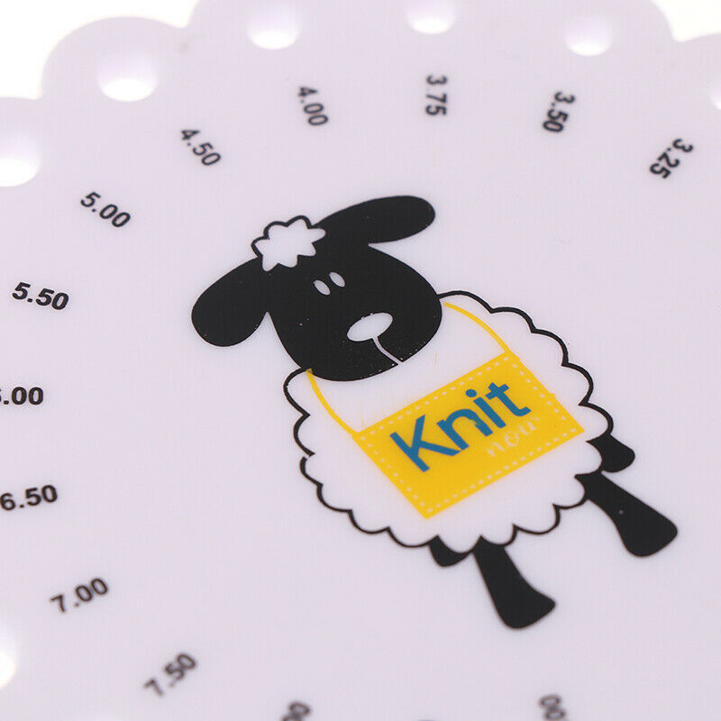 Needle Gauge Ruler Knitting Knit Measure Size 2.0 -10mm Sewing Fabric Accesso Tt