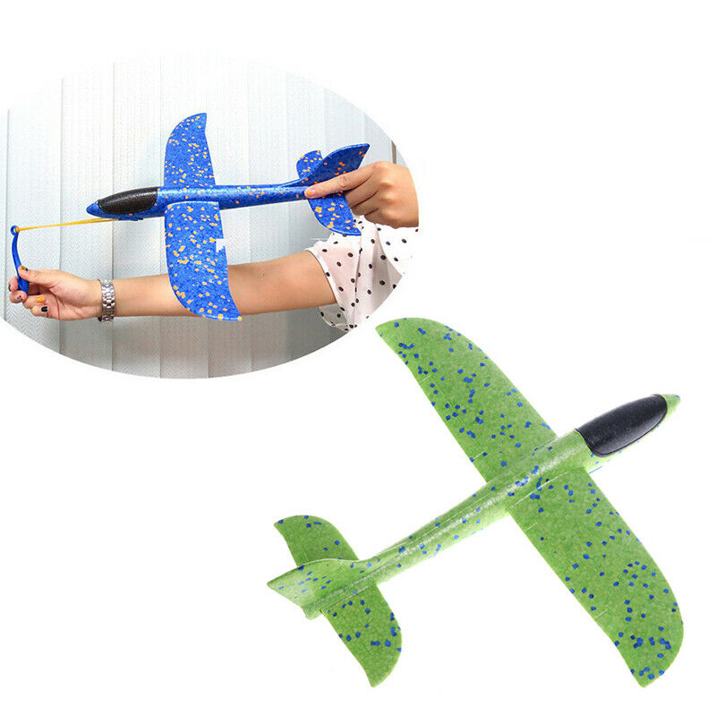 35CM Foam Hand Throw Airplane Rubber Band Ejection Outdoor Launch Glider .l8