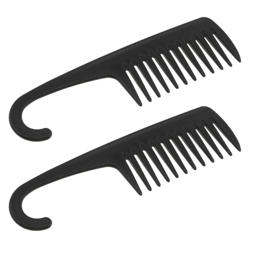 2 Piecse Shower Hanging Comb Wide Tooth Comb Hair Detangling Conditioning