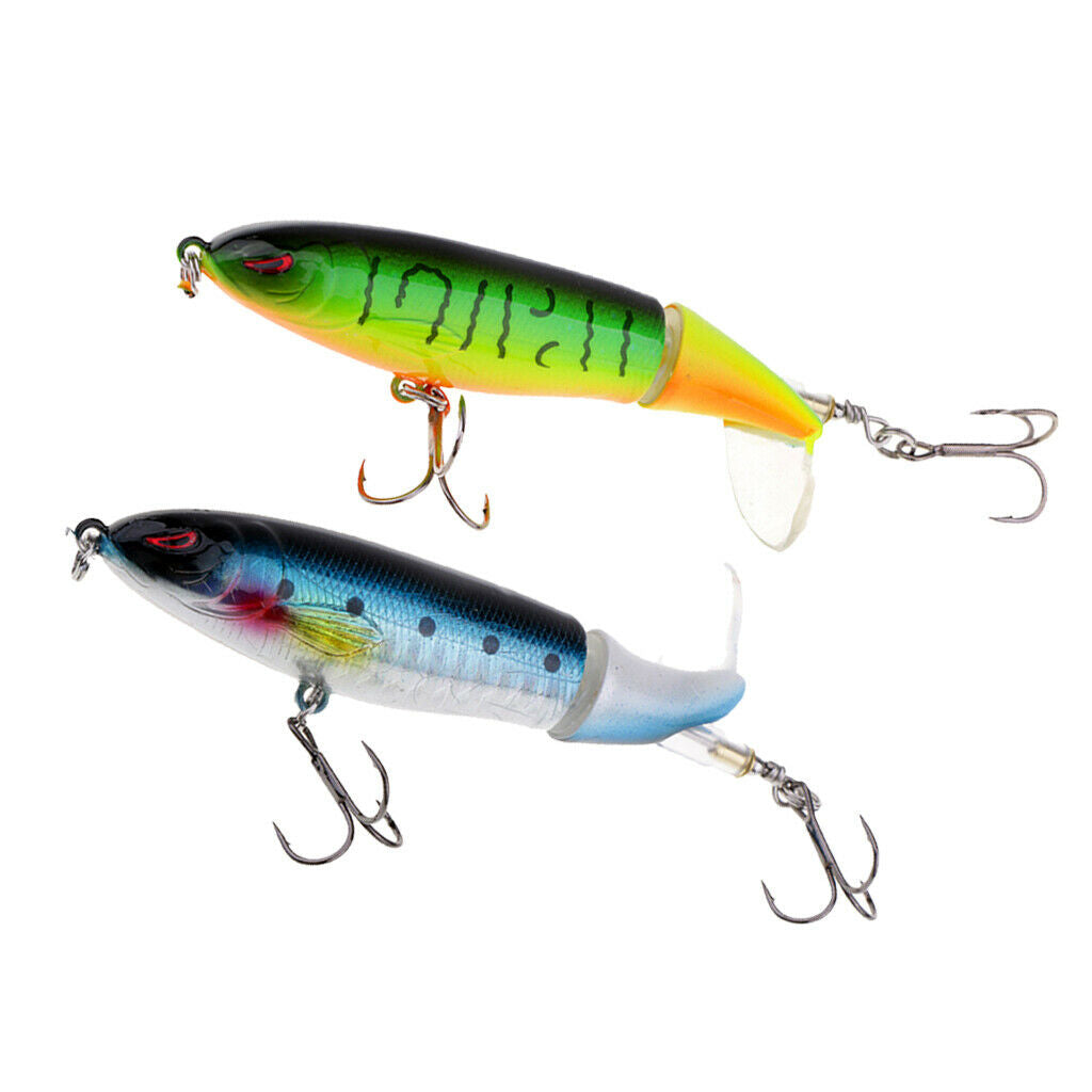 2pcs floating popper fishing lure hard simulation