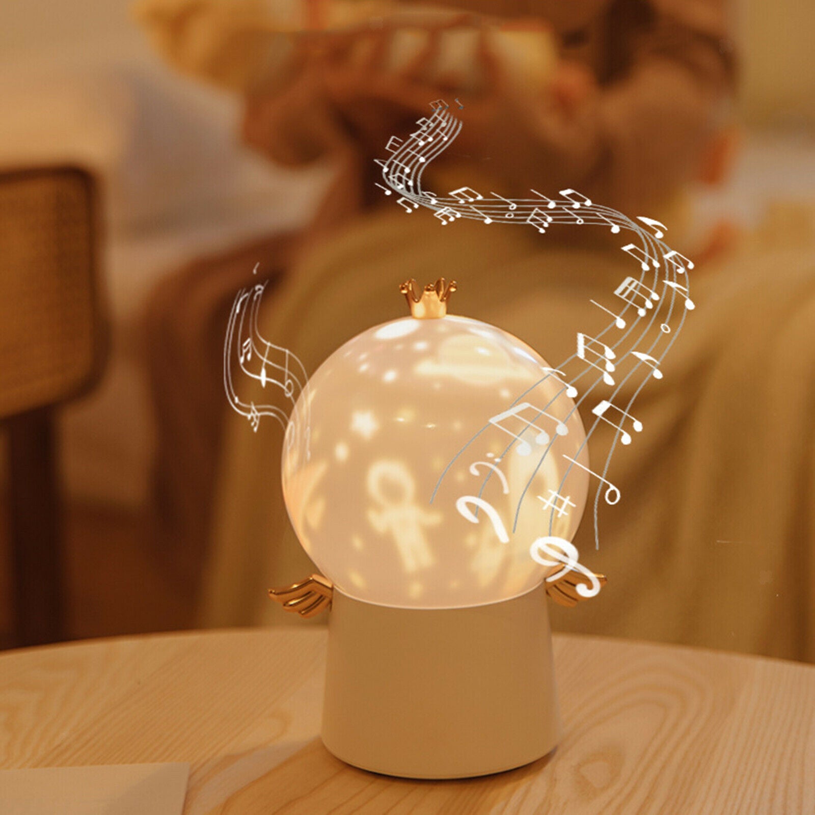 Night Lamp LED Galaxy Projector Light Creative for Kids Ambiance Bedroom white