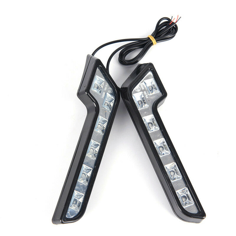 2x Bright 6LED Super White Car Driving Lamp Fog 12V DRL Daytime Running Light BD