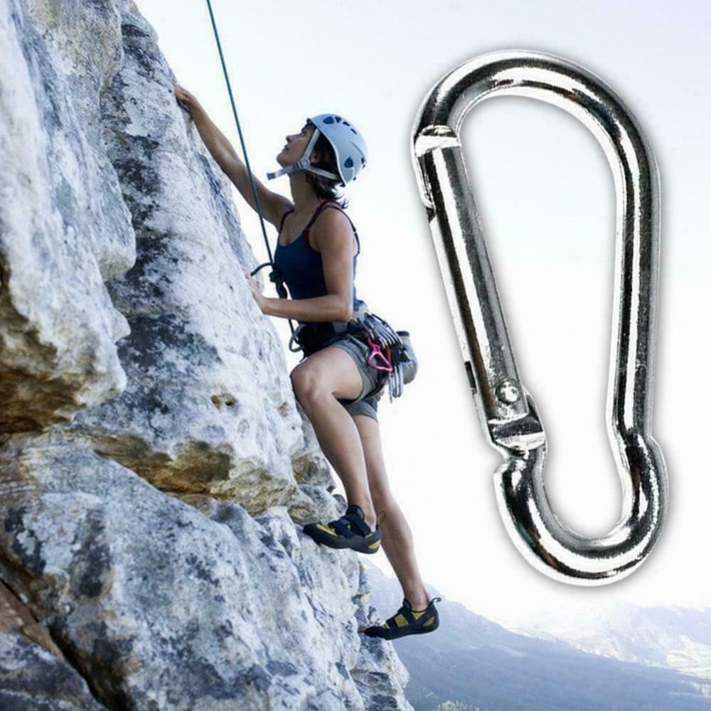 20 Pack Carabiner D Shape Buckle Durable Keychain Multipurpose for Traveling