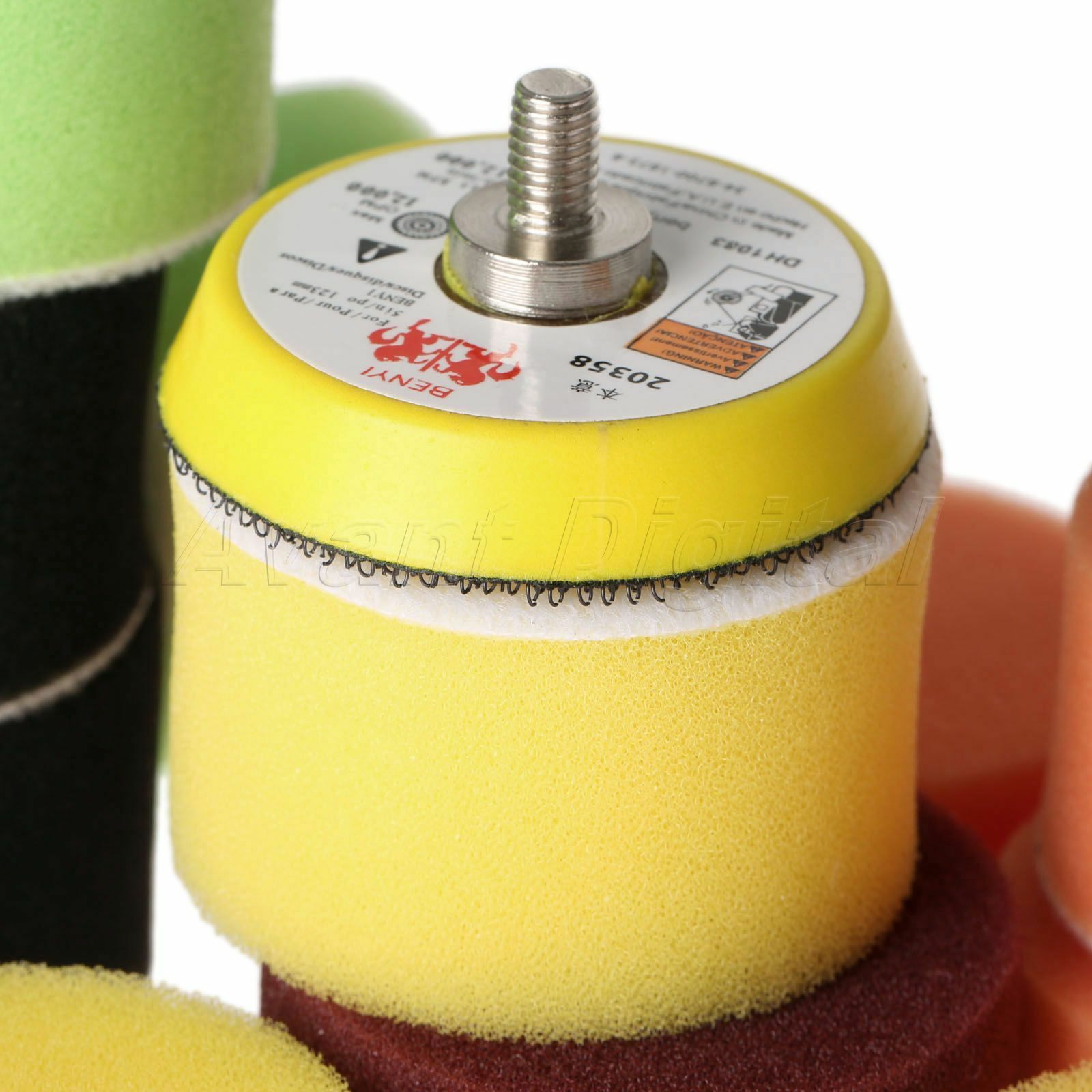 50mm Car Flat Polishing Pads 16 Pcs/Set For Electric Pneumatic Buffing Polisher