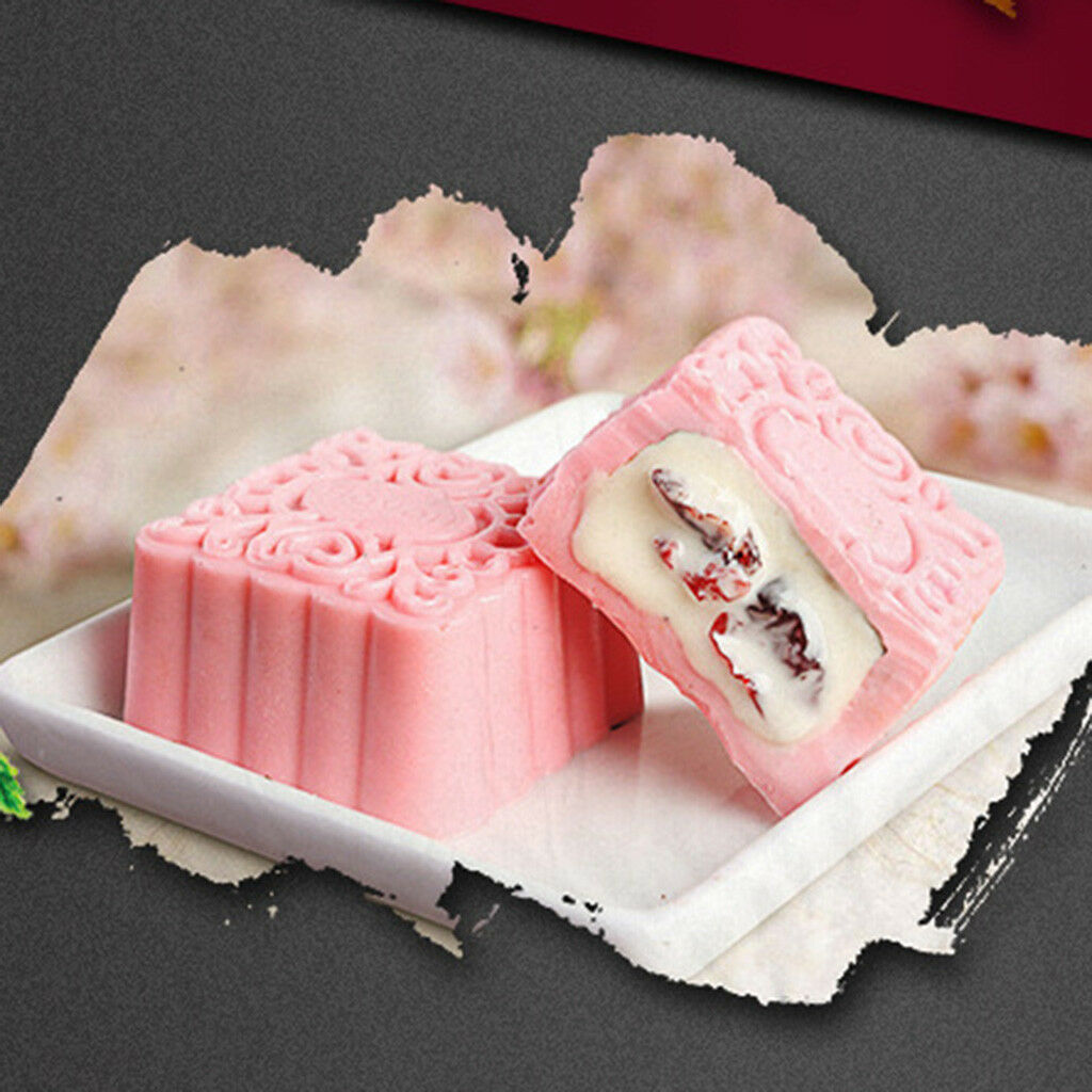 4 Sets Mooncake Moon Cake Decor Round Pastry Biscuit Mold Mould Flower DIY Tool