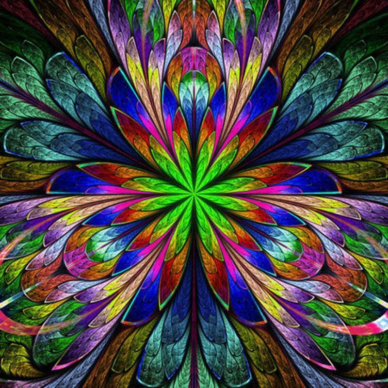 4 Pack DIY 5D Mandala Flowers Diamond Painting Kit Full Drill Rhinestone Picture