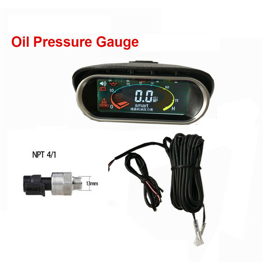 12v/24v Truck Car Oil Pressure Gauge Engine Oil Pressure Meter Monitor Displayer