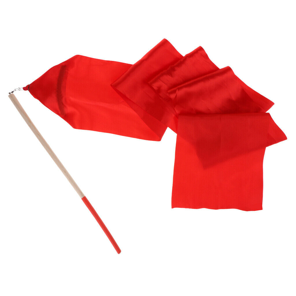 Dancing and Rhythmic Gymnastics Ribbon Dancer Wand Streamers-Red  2m x 20cm
