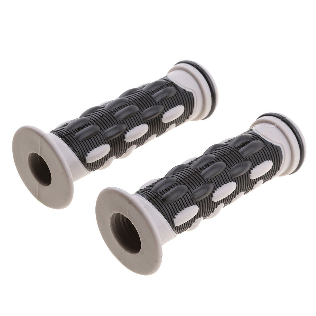 1 Pair 22mm Motorcycle Handlebar Rubber Gel Hand Grip Universal Black
