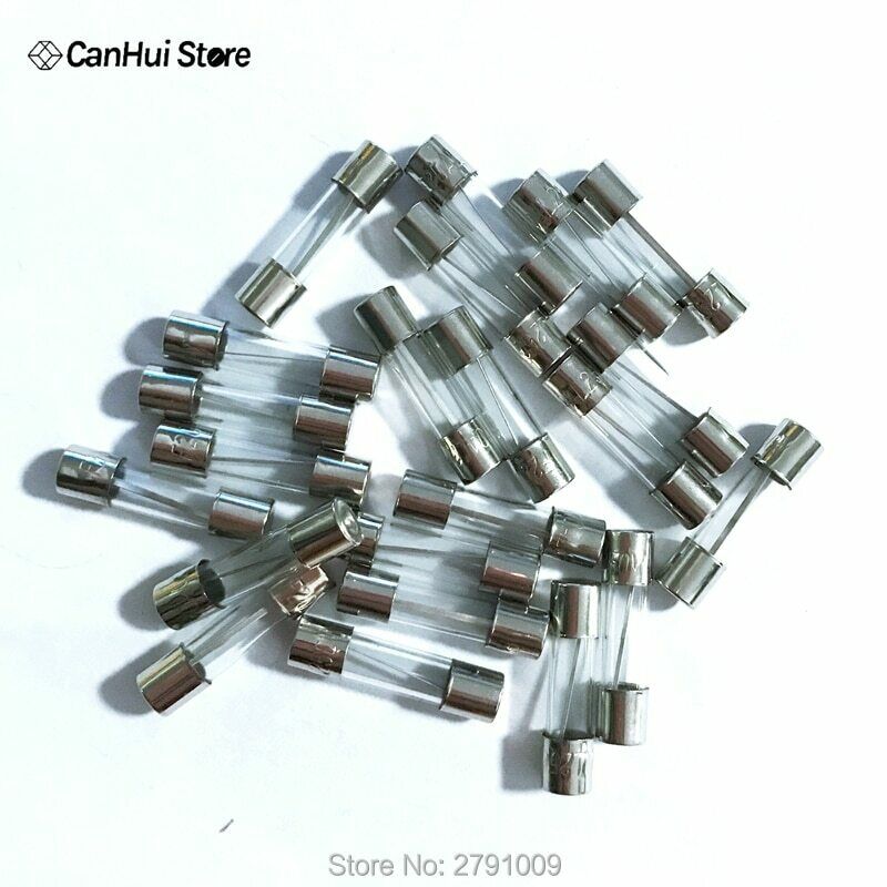 50pcs Fast-Blow Glass Tube Fuses Assorted Kit 0.2A-15A 5x20mm