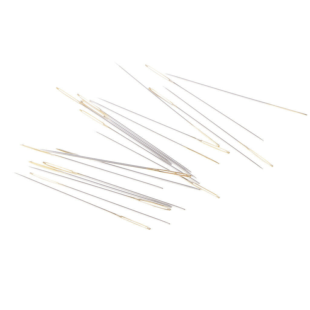 20pcs Large Eye Embroidery Cross Stitch Hand Needles Size 28 in Clear Box