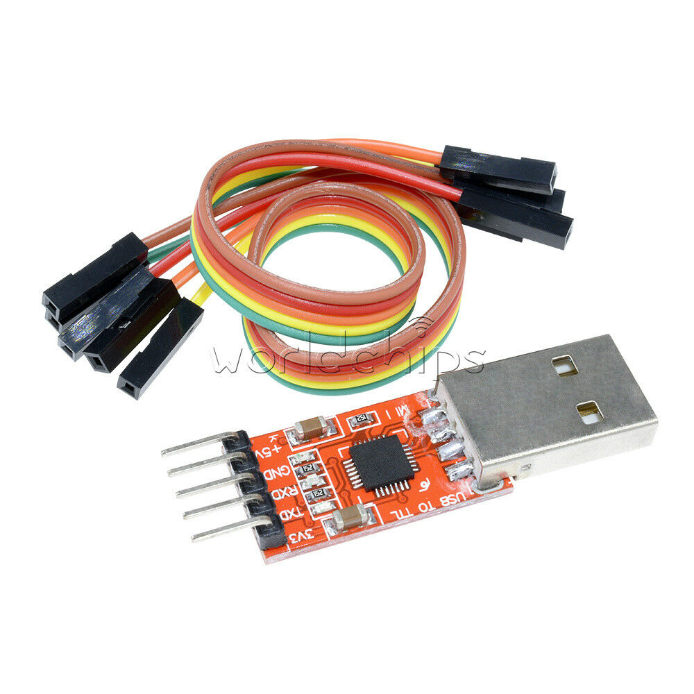 New USB 2.0 to TTL UART 5PIN Module Serial Converter CP2102 STC PRGMR Free cable