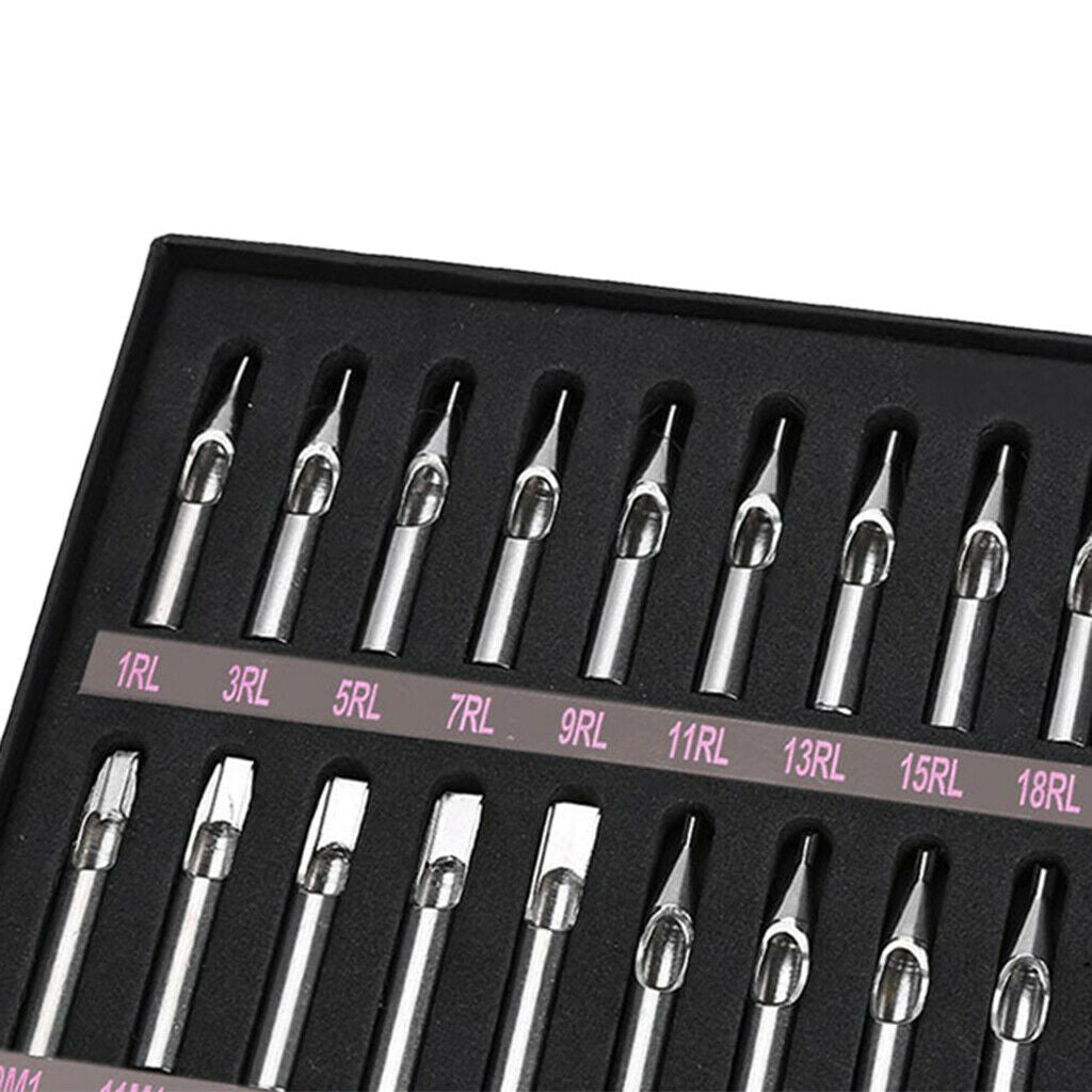 22x Tattoo Tips  Machine Nozzle Set Easily Sterilized 304 Stainless Steel
