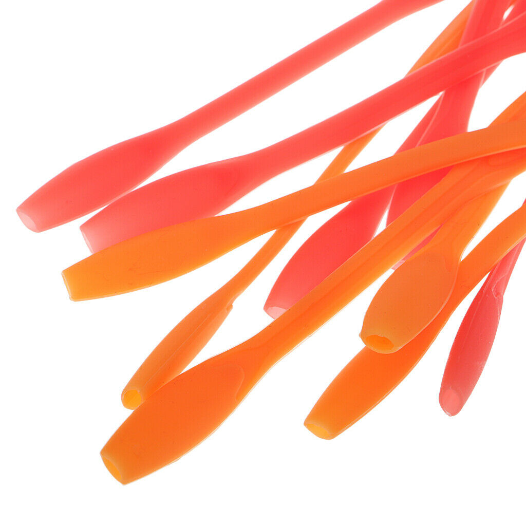 10 Piece Soft Silicone Eyeglasses Strap Cord Holder Red Orange