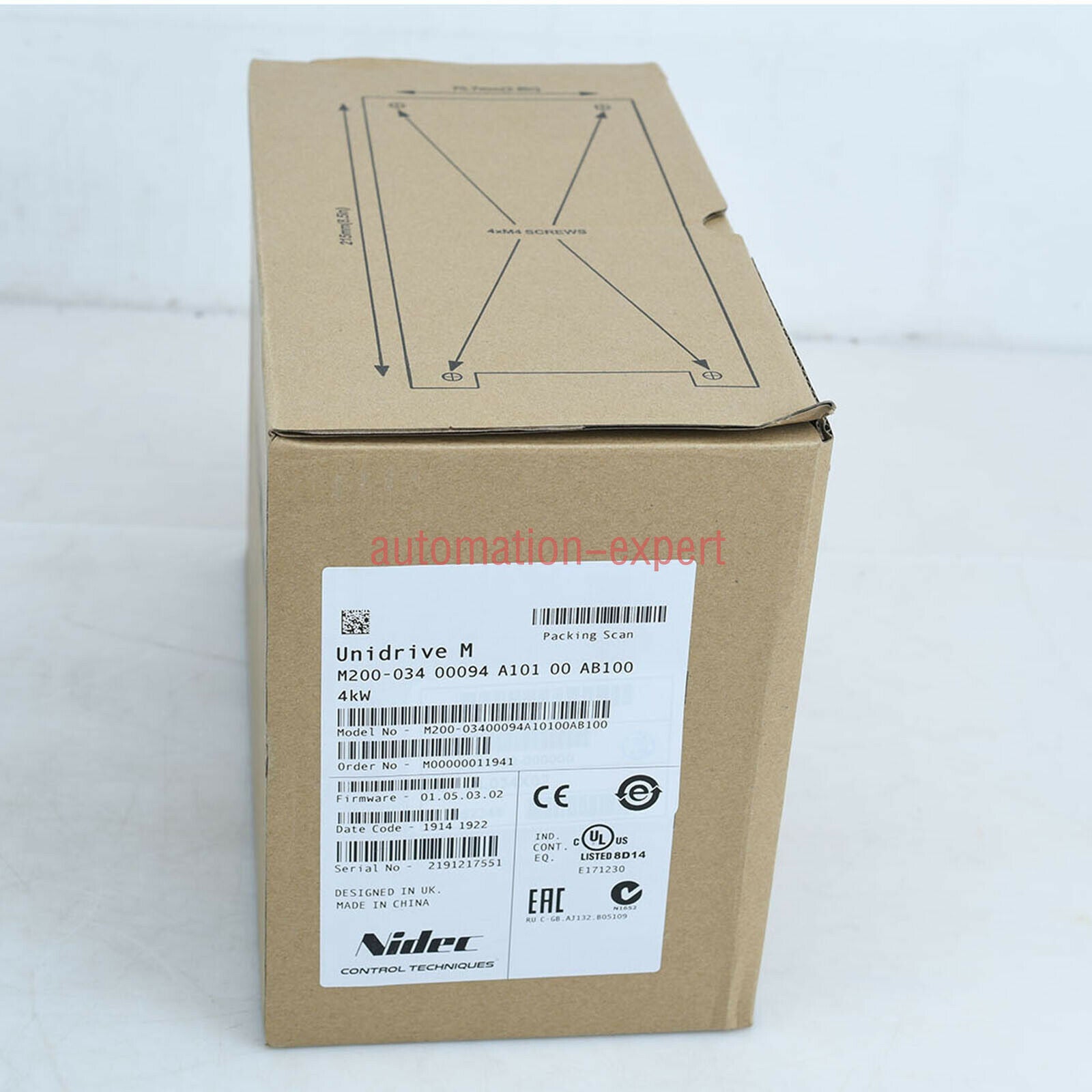Brand New Emerson Control Technique Drive M200-034 00094 A101 00 AB100 4KW