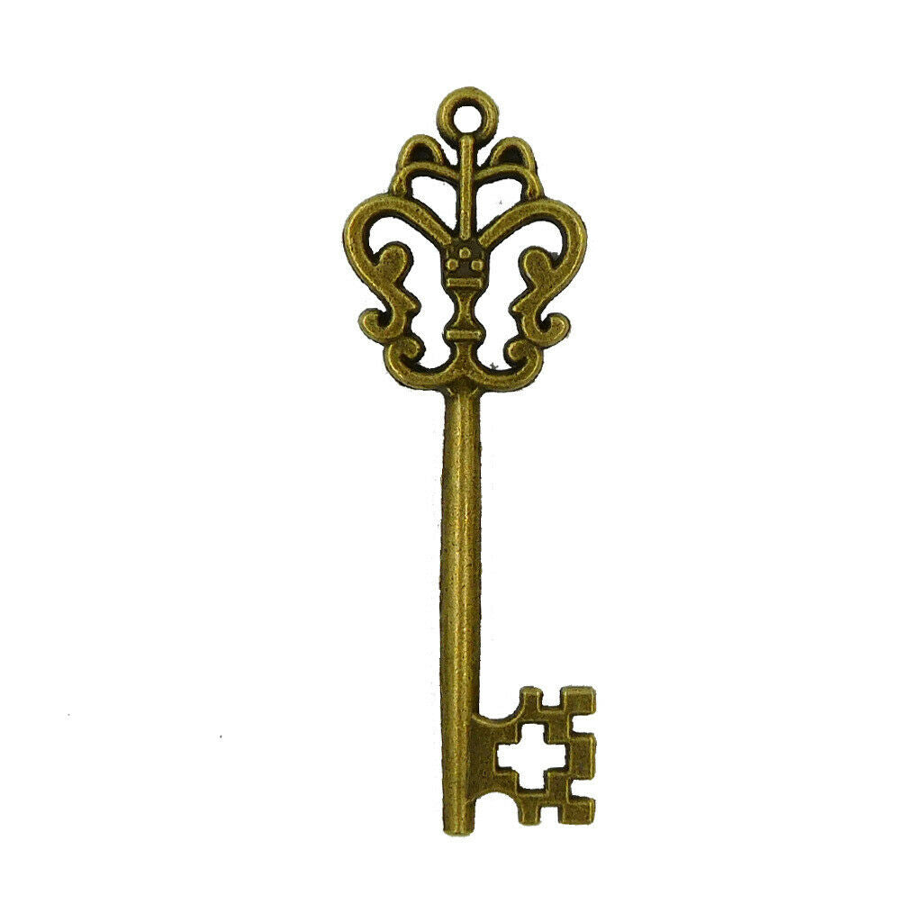 12x Skeleton Key Dangle Pendant Charms for DIY Necklace Bracelet Earrings