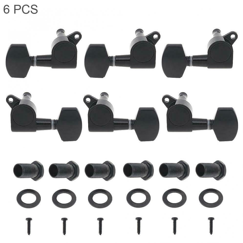 6pcs Black Guitar Tuning Pegs Tuner Square Head All Closed Machine Head 41 42