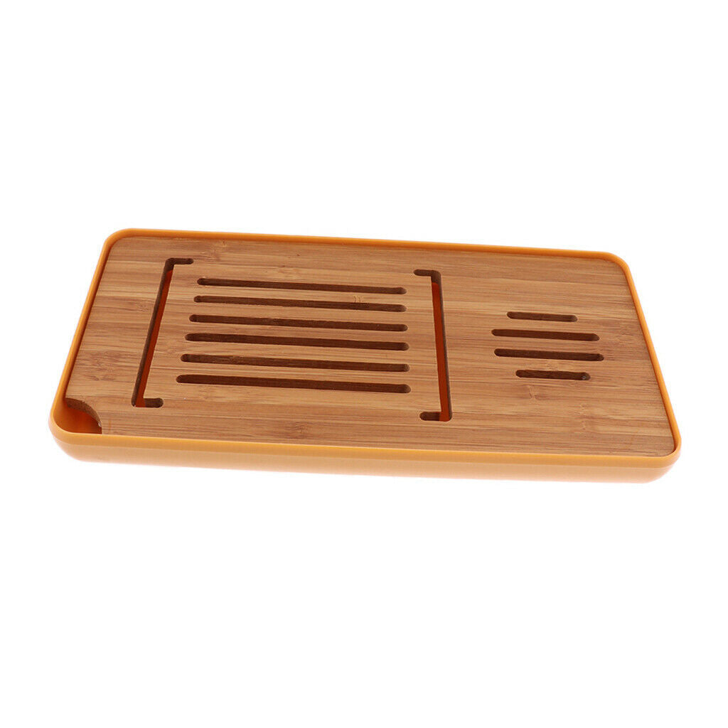 Chinese Gongfu Tea Table Serving Tray Brown Tabletop Tray for Kungfu Tea Set