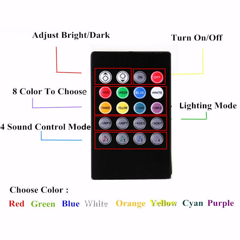 2x 60" RGB LED Music Control Car Truck Pickup Bed Light Tailgate Strip Neon Lamp