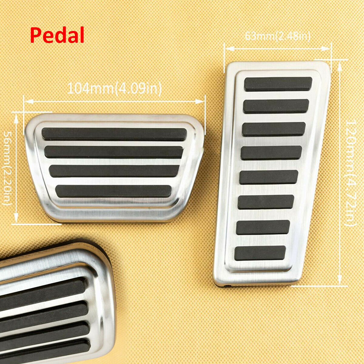 2× Gas/Brake Pedal Anti-skid Cover Vehicle Interior For 2019-2021 Dodge Ram 1500