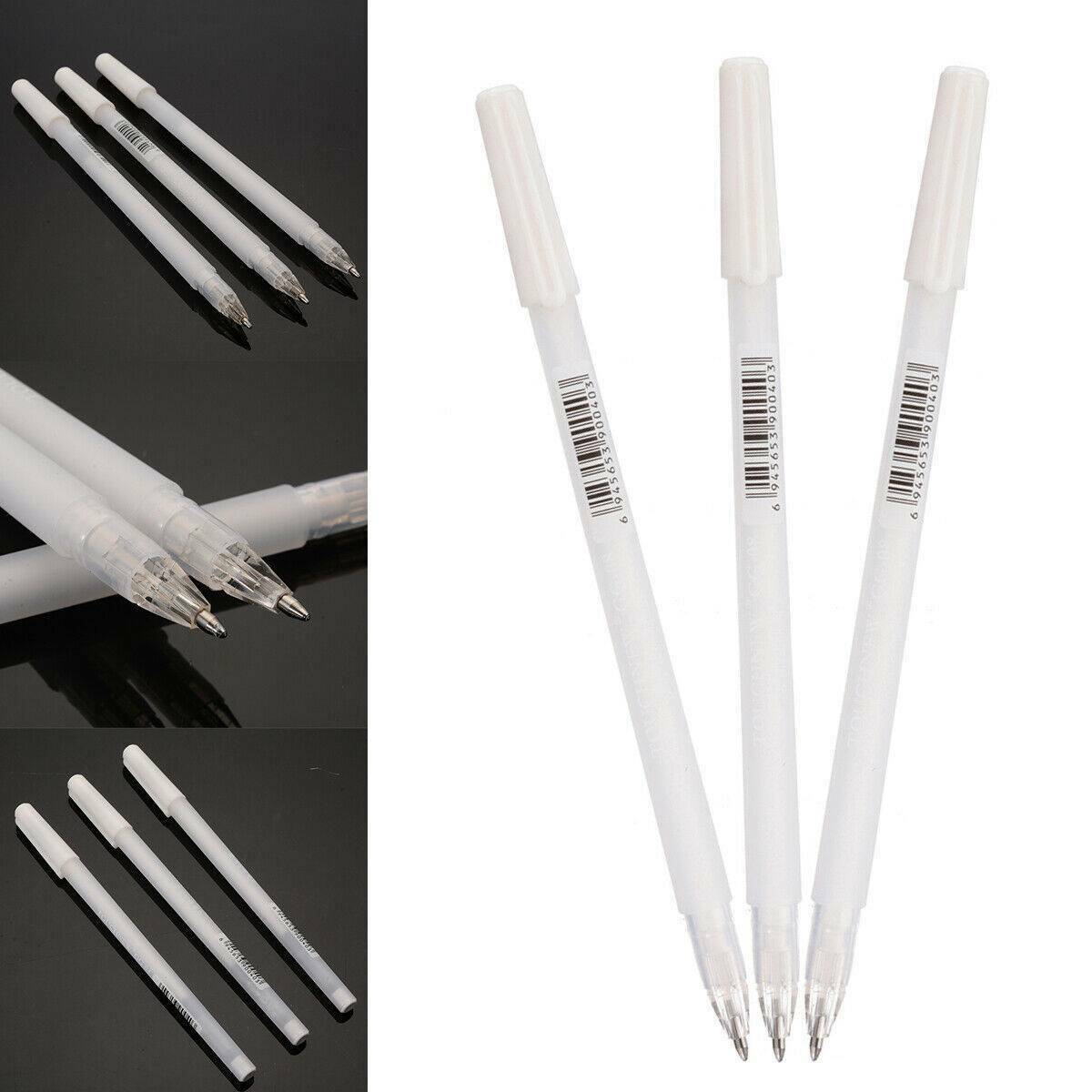 3pcs 0.8mm White Ink Color Marker Gel Pen Stationery Painting and Drawing Tools
