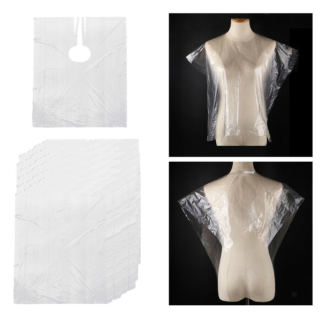 300 PCS Disposable Hair Cutting Capes Gowns Stylist Apron Gown Hair Dyeing