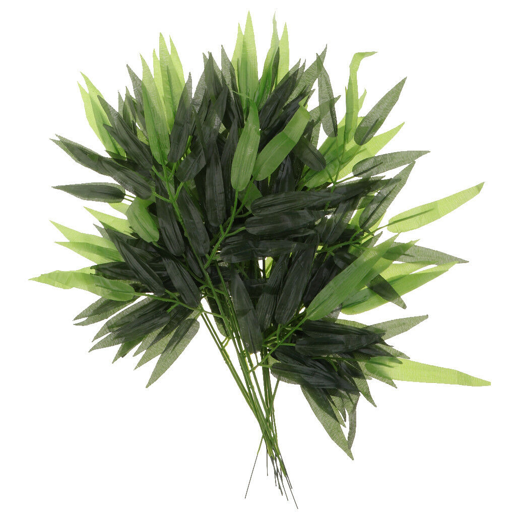 12x Artificial Bamboo Ivy Plant Bush Plastic Foliage Garland Home Decor 60cm