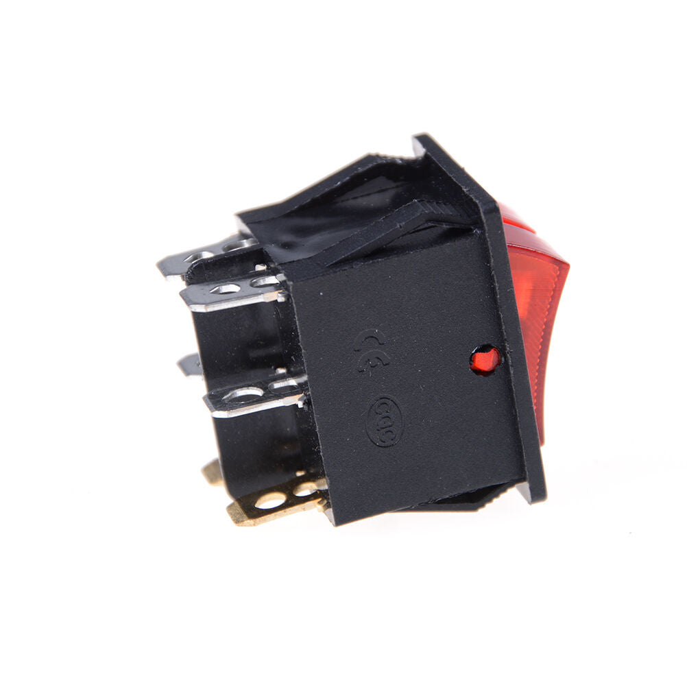 Double Boat Rocker Switch 6 Pin On-Off With Red Light 16A 125VA.l8