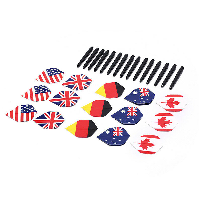 15pcs nylon dart shafts and 15pcs nice pattern darts flights dart accessor.l8