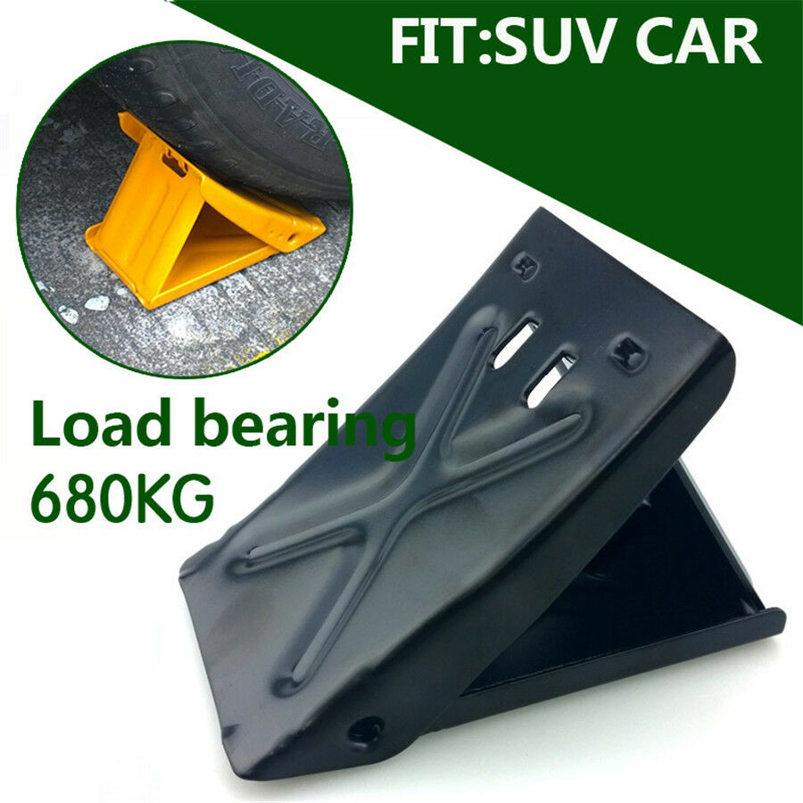 1X Antislip Vehicle Car Truck Wheel Tire Chock Stop Block Slope Anti-slip Black