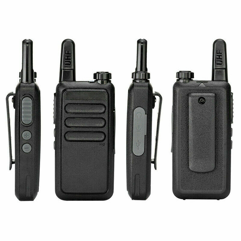 2x 400-470MHz Walkie Talkie Long Range Two Way Radio + Headset For Baofeng BF-R5