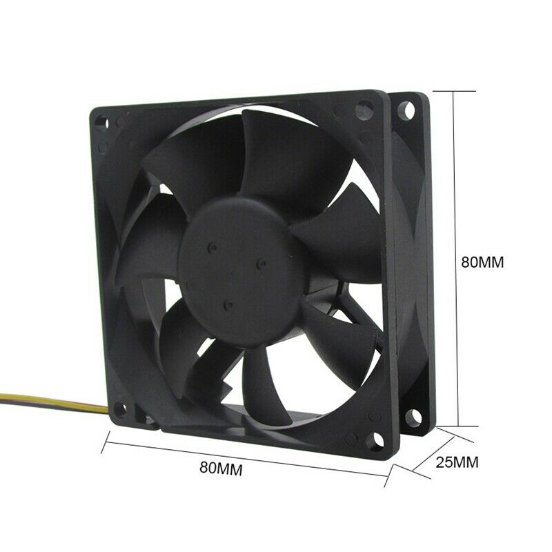 12V 80mm 8cm Cooling Fan 80X80X25 mm 8025 PC Computer Case Fan DIY Router GPI9H2