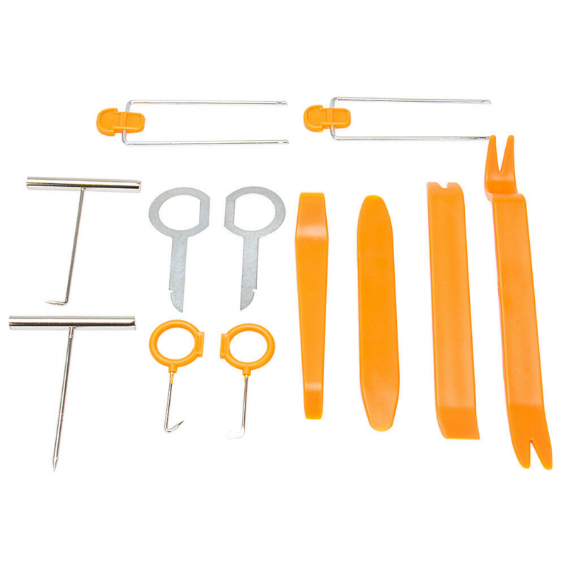 12Pcs Instrument Panel Audio Stereo Pry Molding Car Radio Decoration Disassembly