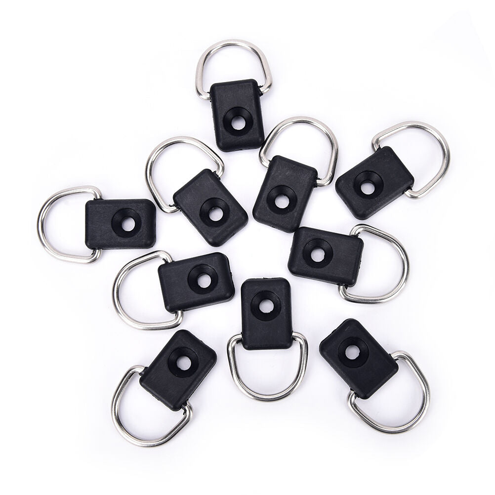 10x steel canoe kayak D ring outfitting fishing rigging bungee kit accessoryBDA