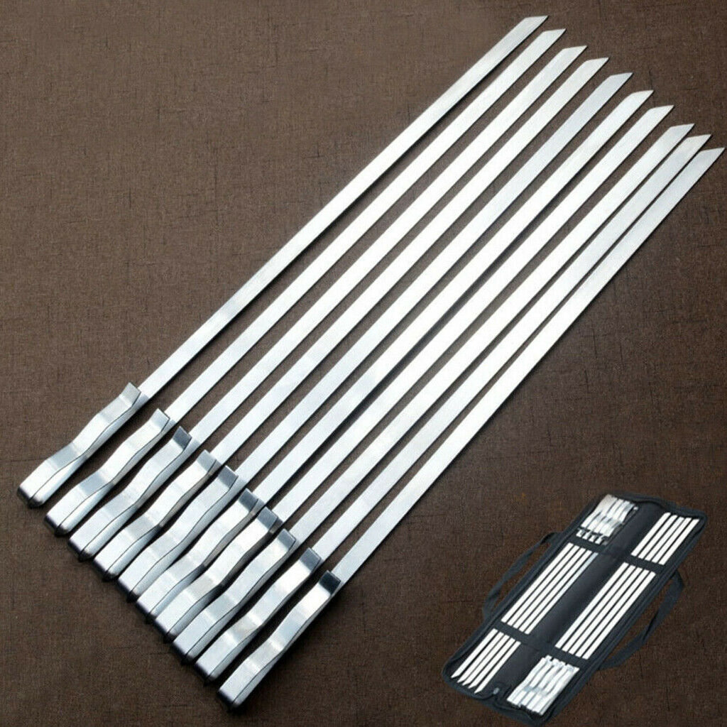 10pcs Barbecue Skewers BBQ Needle Sticks Skewers Set Accessory Reusable