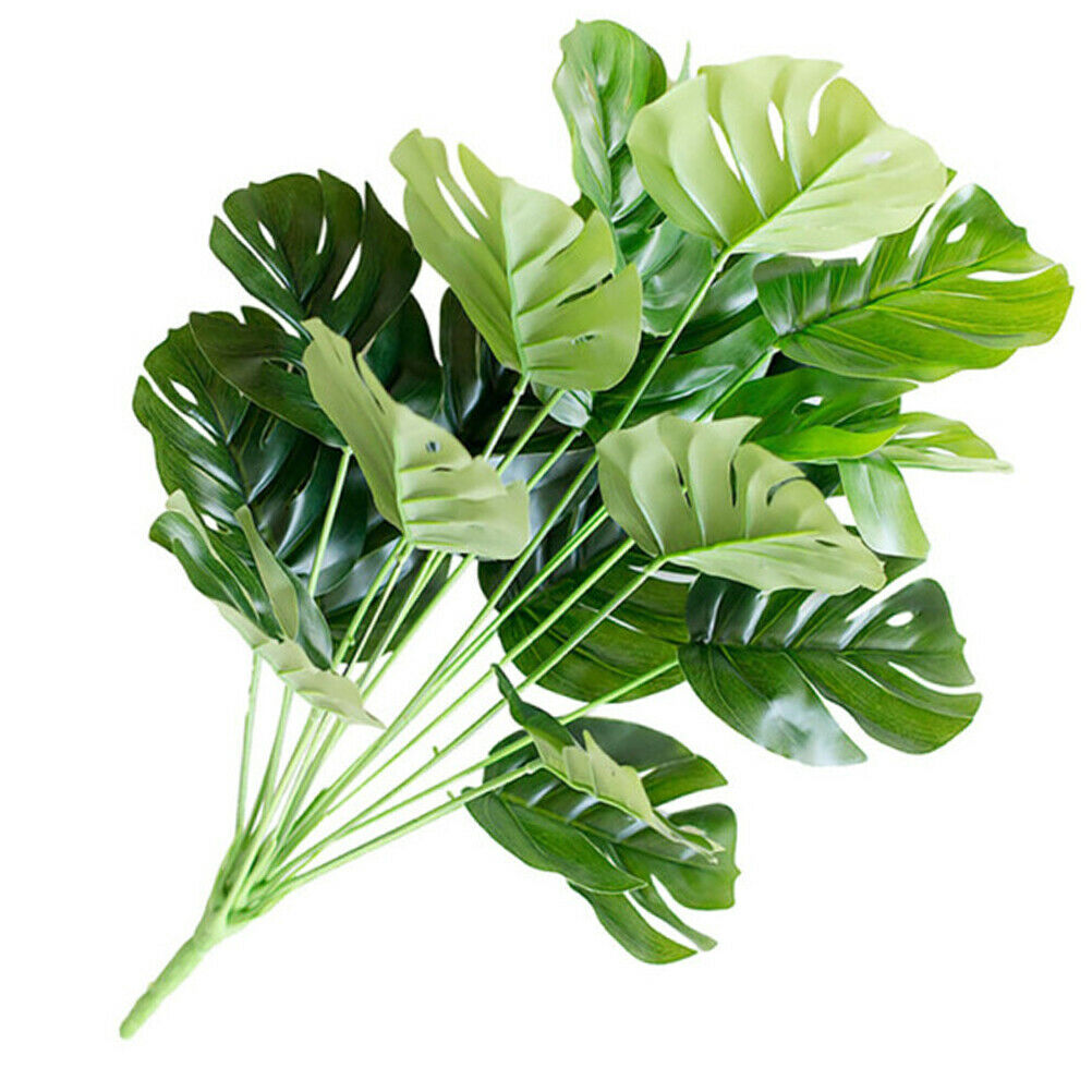 Artificial Palm Plants Leaves Turtle Leaf Tropical Imitation Artificial Plants