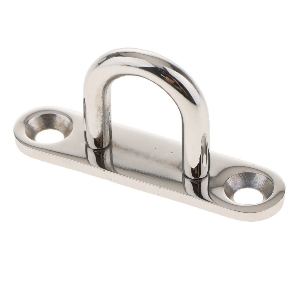 2PCS Eye Plates Stainless Steel Oblong Pad Eye