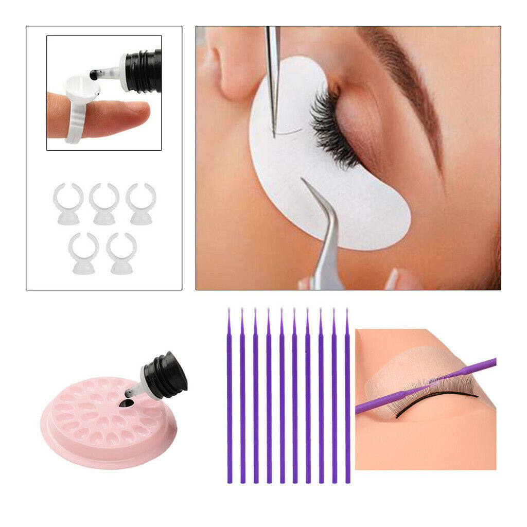 Individual Eyelash Extension Grafting Cleaning Pads Stand Gauze Eye Masks