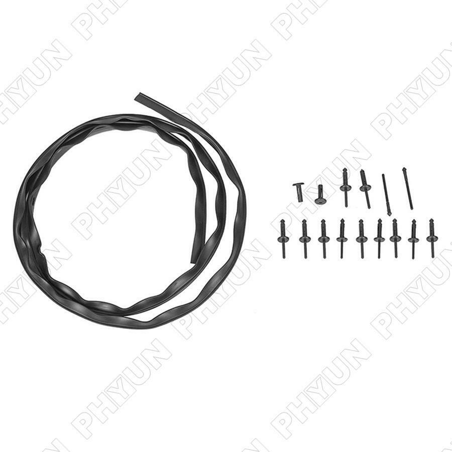 For 2008-2019 Dodge Challenger Front Hood Bumper Weatherstrip Seal w/ Rivets Kit