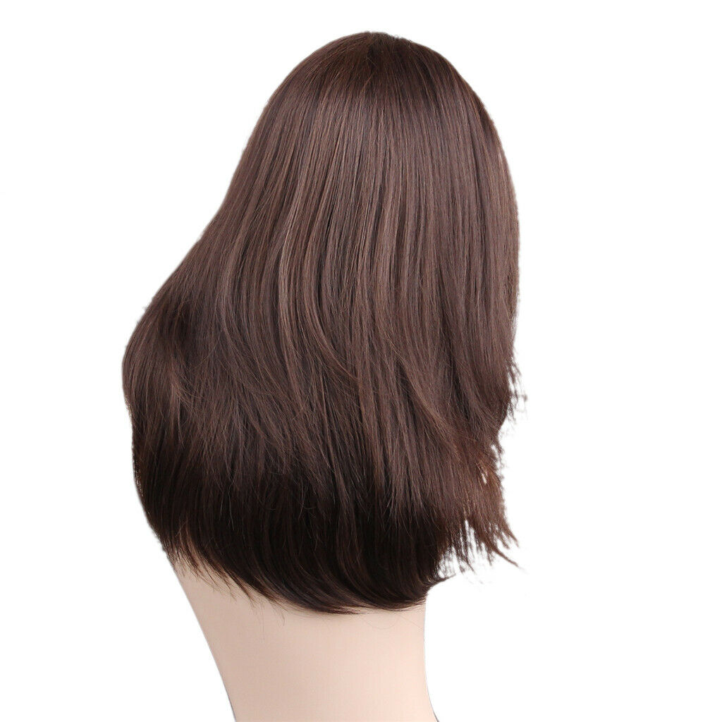 20" Layered Charming Long Brown Hair Synthetic Wig Women's Party Fashion Wigs