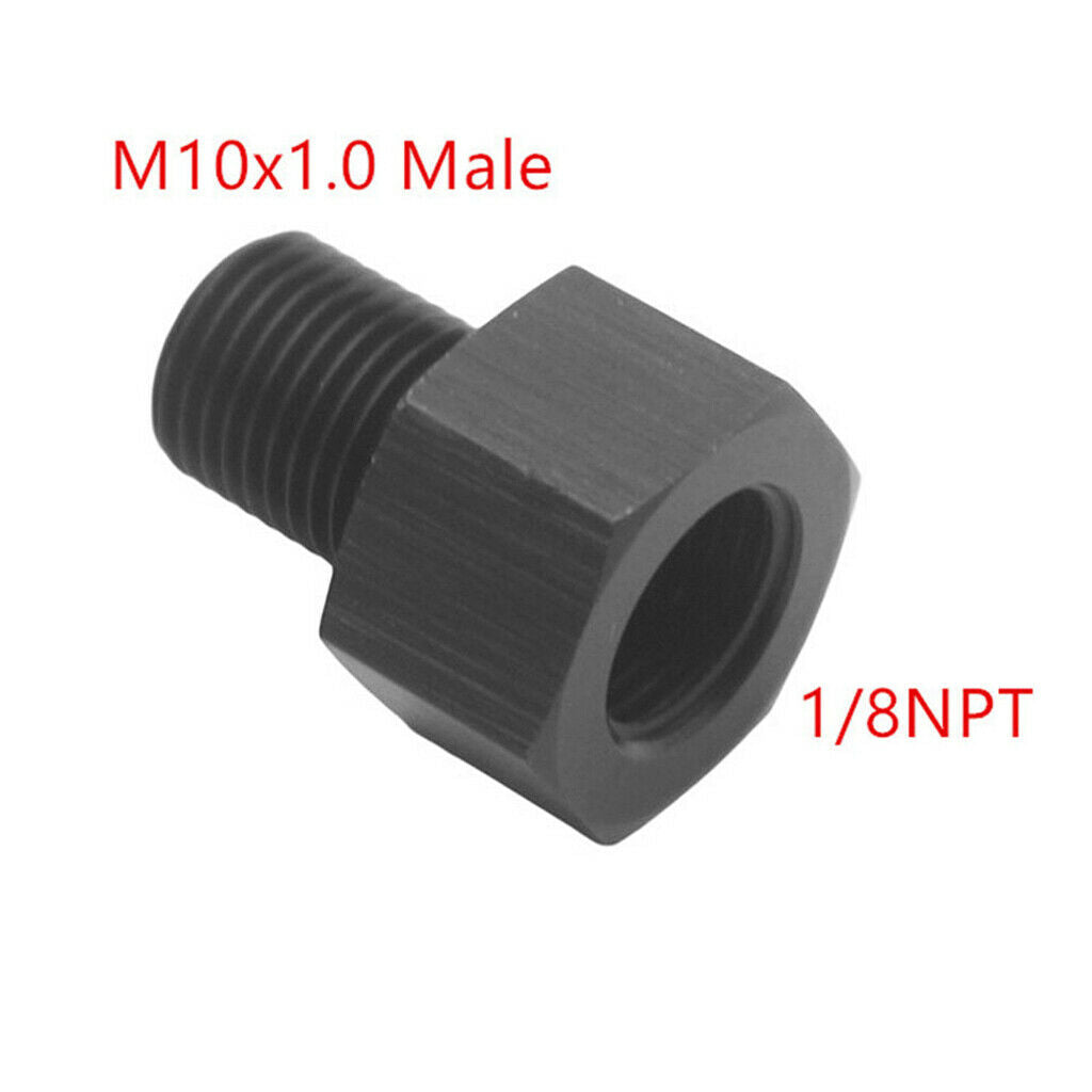 1/8" NPT Female To M10x1.0 Male Quality Reducer Oil Pressure Gauge Adapter