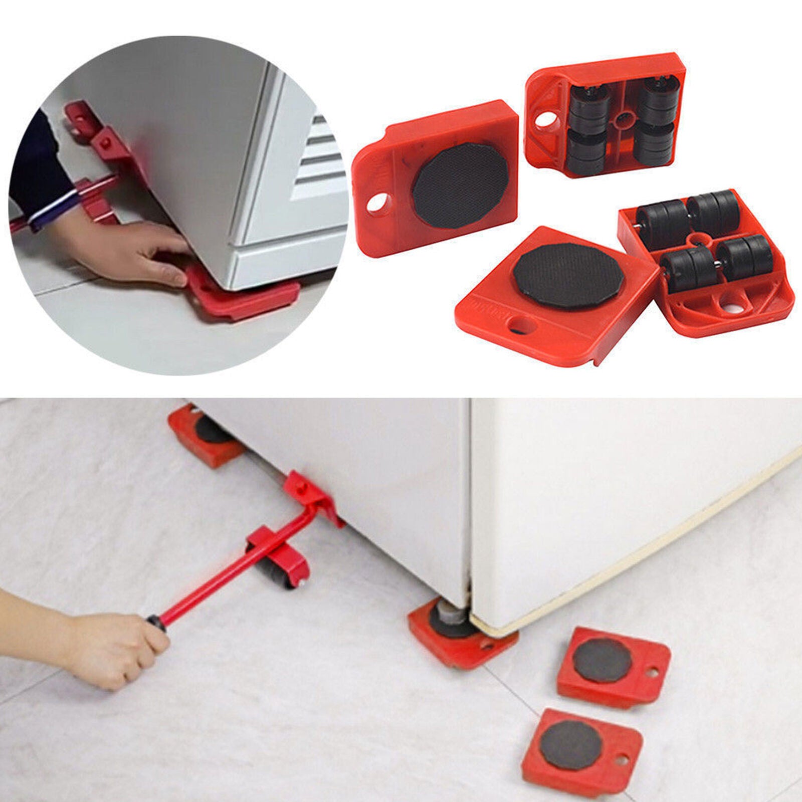Moves Furniture Plate Transport Shifter Moving Wheel Slider Remover Roller New