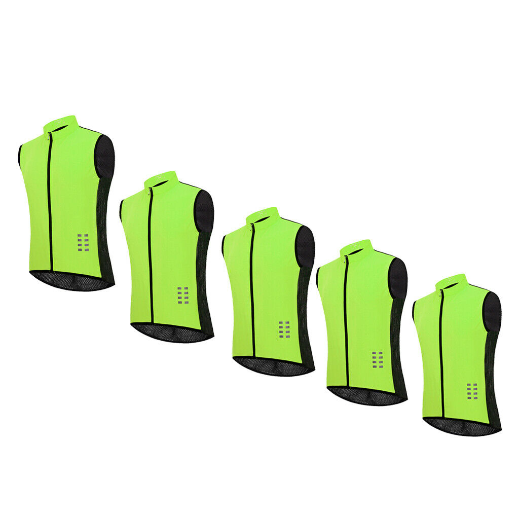 Cycling Vest Bicycle Quick Dry Running Riding Safety Vest Green M
