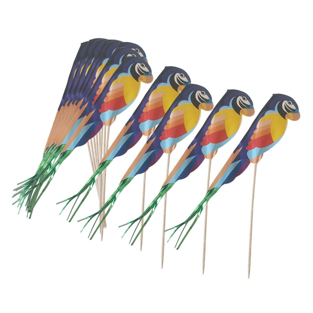 50pcs Drinks Picks Cake Topper Fruit Toothpick Cocktail Picks, Made Of Wood And