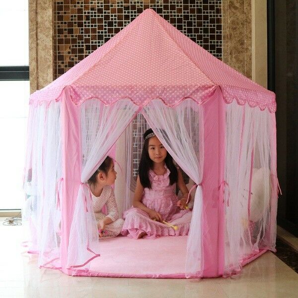 Girls Pink Princess Castle Cute Playhouse Children Kids Play Tent Outdoo â˜ª