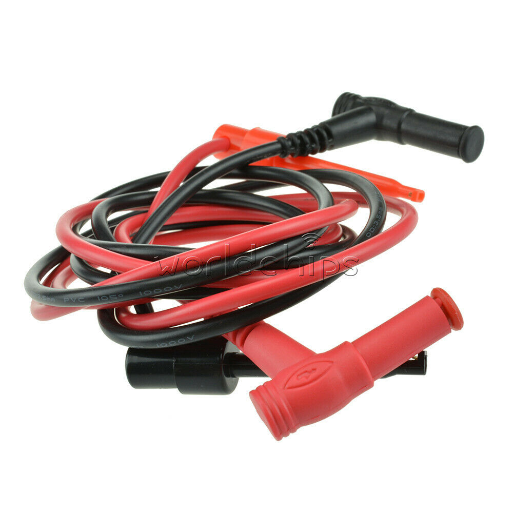 1Pair Banana Plug To Test Hook Clip Probe Cable Fr Multimeter Test Equipment