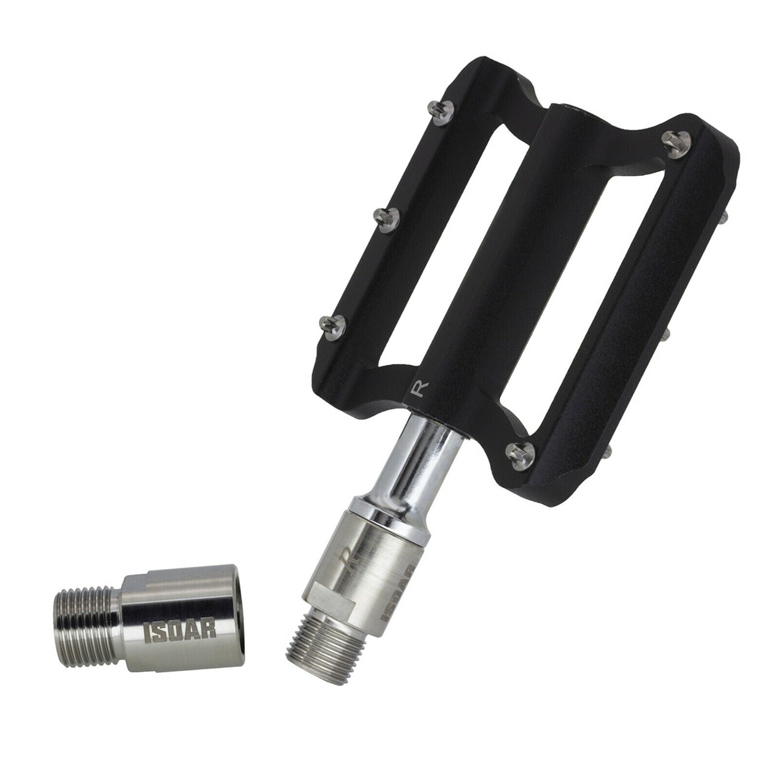 Bike Pedal Extenders Spacers Adapter 9/16 in Crank Bicycle Shaft Extender